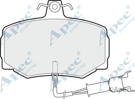 APEC BRAKING stabdžių trinkelių rinkinys, diskinis stabdys PAD599